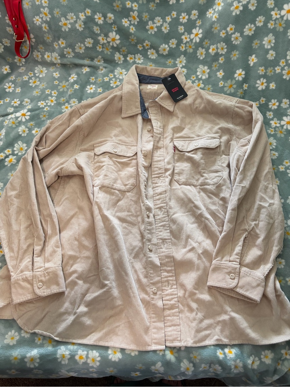 Levi's Light Beige Corduroy Shirt Jacket